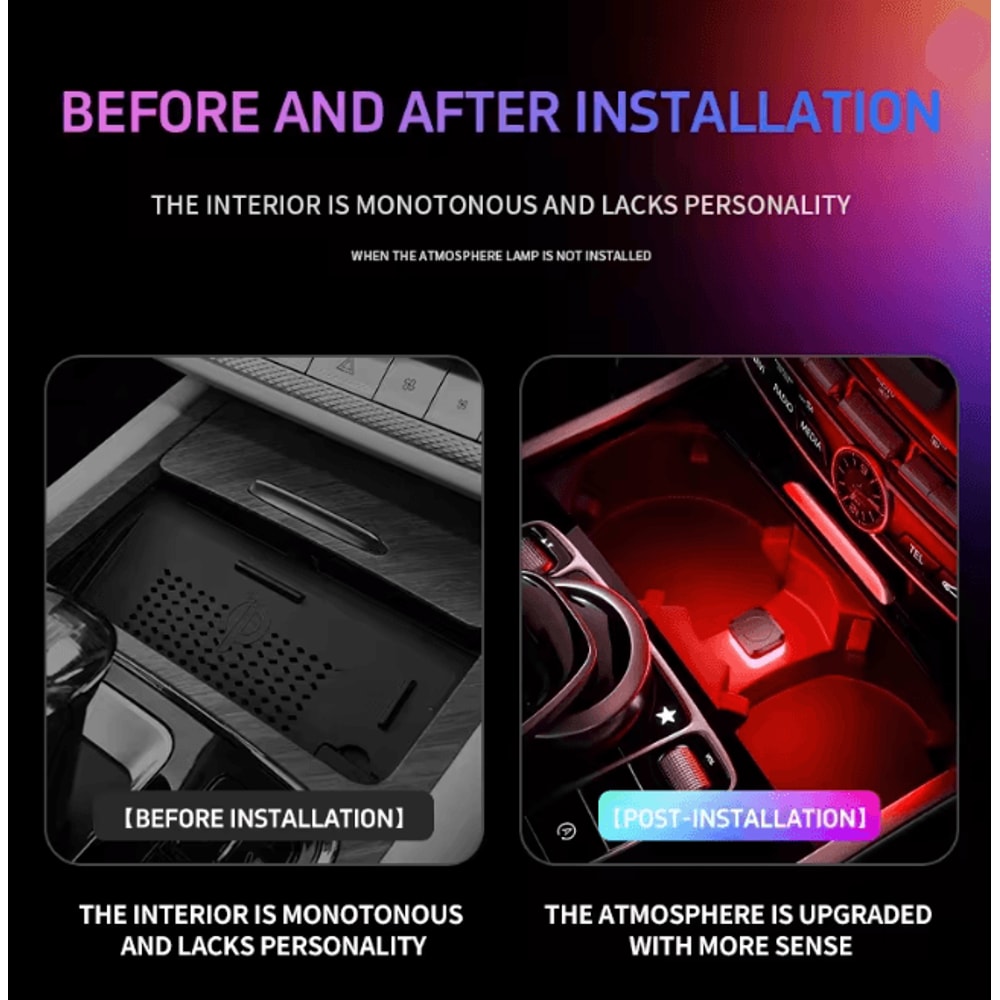 GlowDrive USB Car LED Interior Light Mood Lamp Ambient Reading Light 2