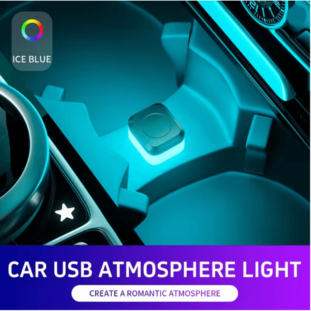 GlowDrive USB Car LED Interior Light Mood Lamp Ambient Reading Light 4