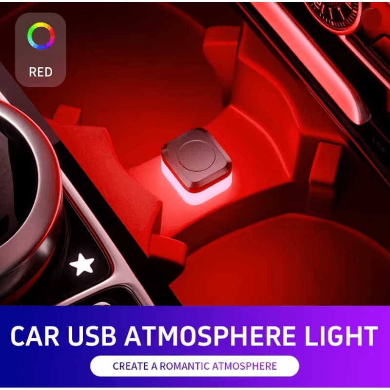GlowDrive USB Car LED Interior Light Mood Lamp Ambient Reading Light 5