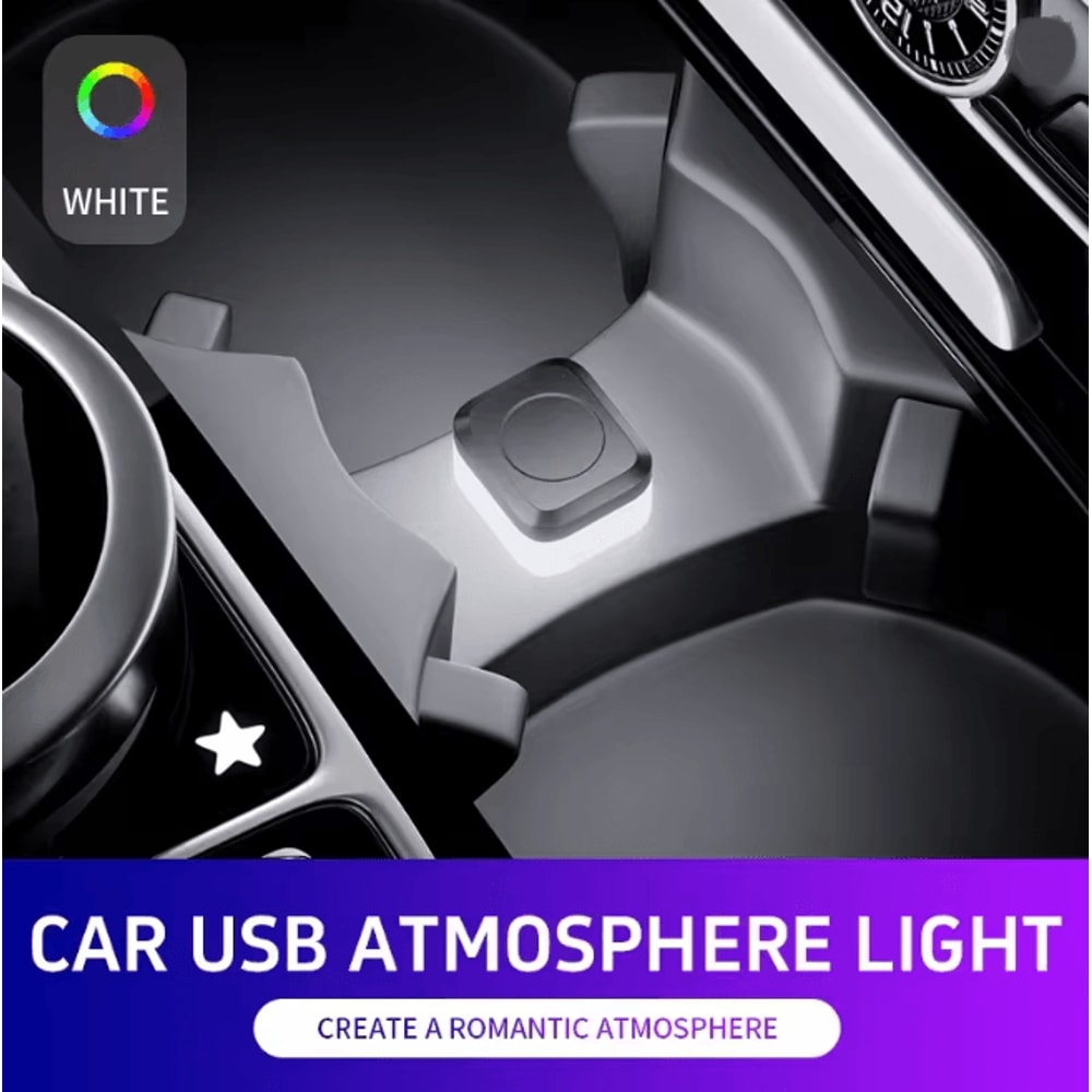 GlowDrive USB Car LED Interior Light Mood Lamp Ambient Reading Light 6