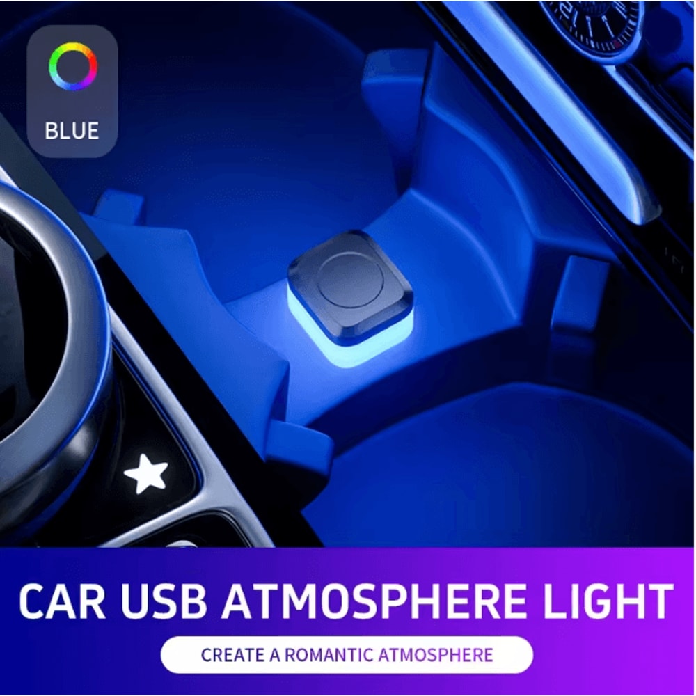 GlowDrive USB Car LED Interior Light Mood Lamp Ambient Reading Light 7