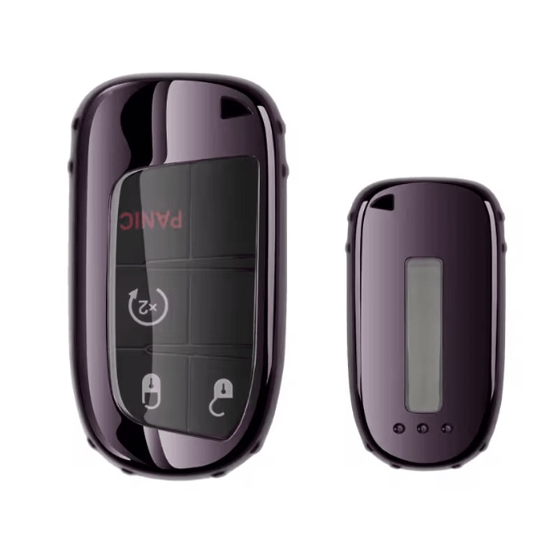 KeyArmor TPU Car Key Cover Case With Keychain For Fiat Jeep Dodge Chrysler 4