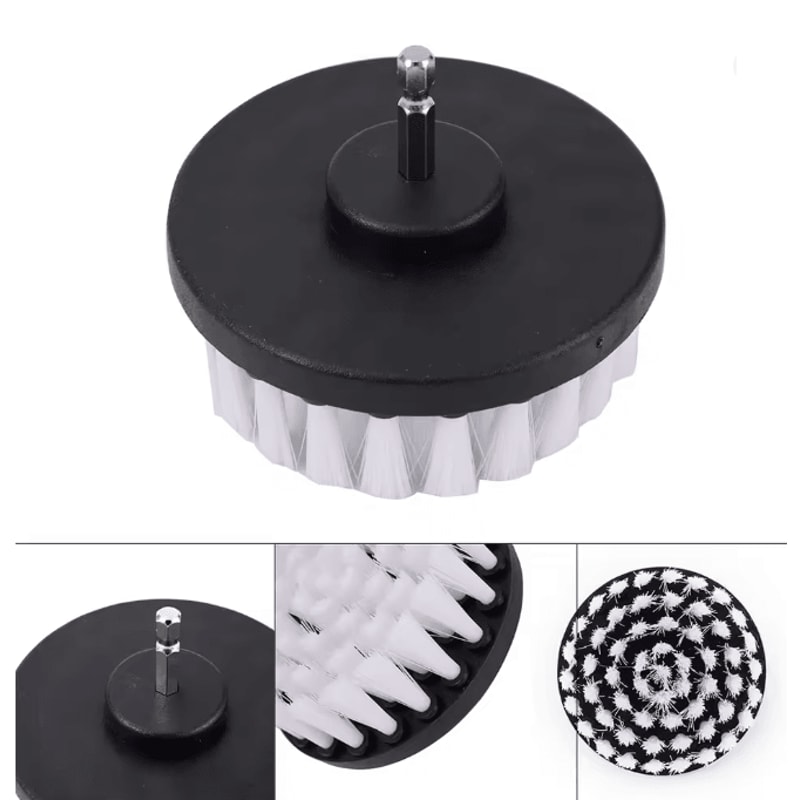 CleanForce 4 Inch Soft Drill Brush Cleaning Kit For Car Bathroom And Kitchen 1