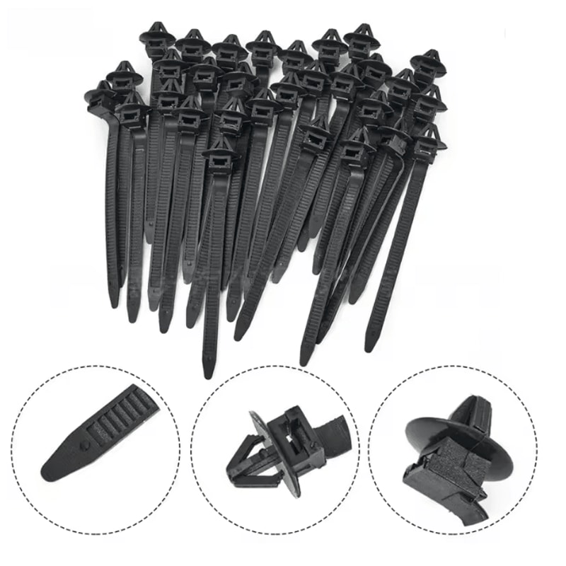 SecureLoop Car Nylon Cable Tie Clips Self Locking Zip Strap Set 25 Pack 3