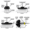 PowerScrub Pro Drill Brush Attachment Set With Extender For Car Bathroom And Kitchen Cleaning 3