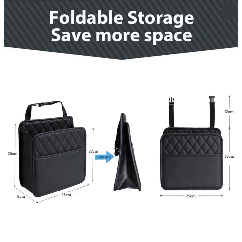 SeatMate Multi Functional Car Seat Back Organizer Leather Storage Bag 3