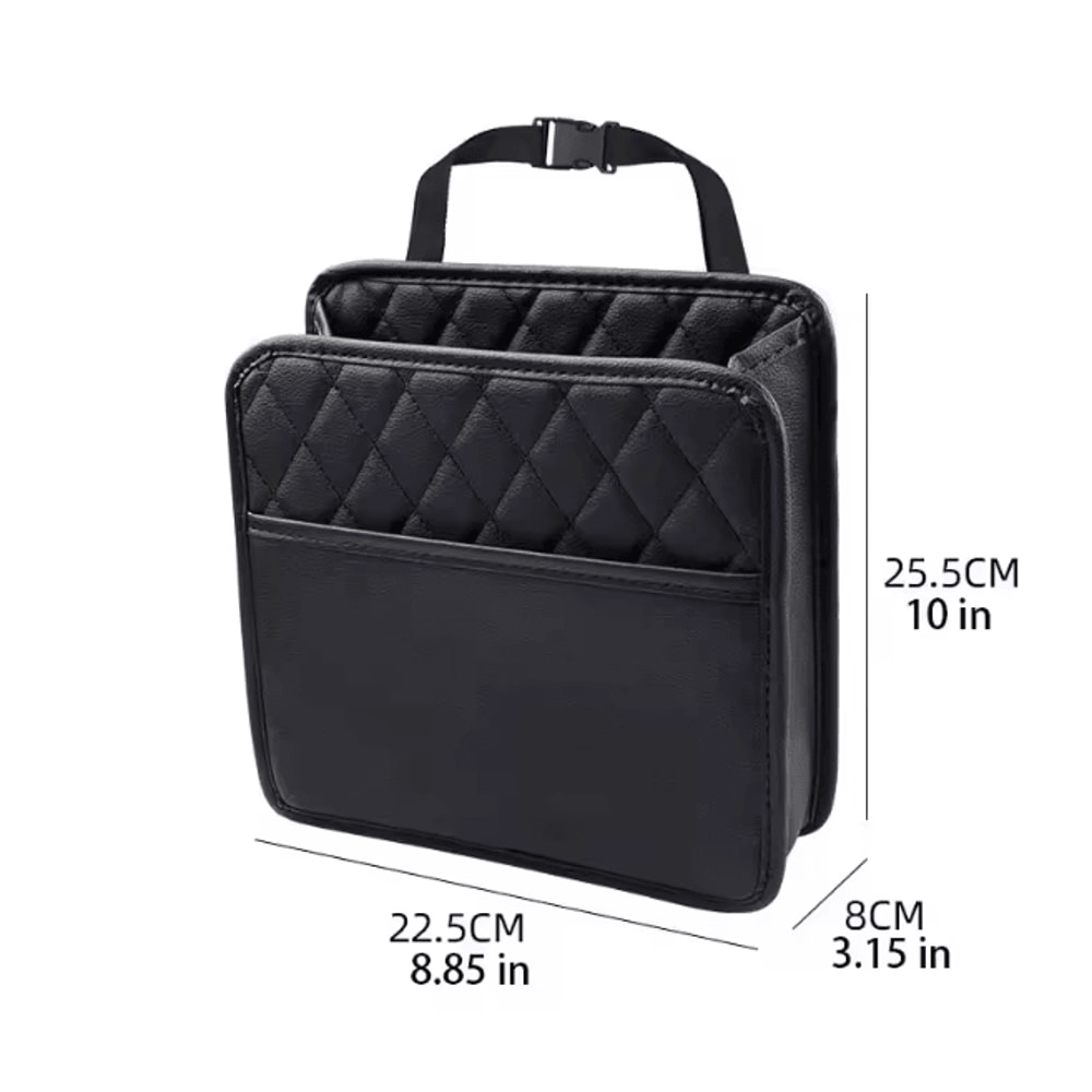 SeatMate Multi Functional Car Seat Back Organizer Leather Storage Bag 5
