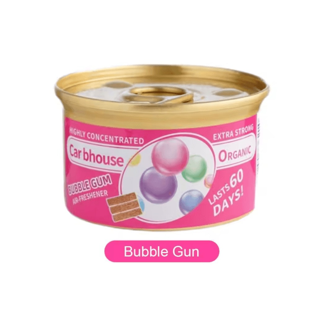 BubbleFresh Car Air Freshener Bubble Gum Scent Odor Eliminator Can 6