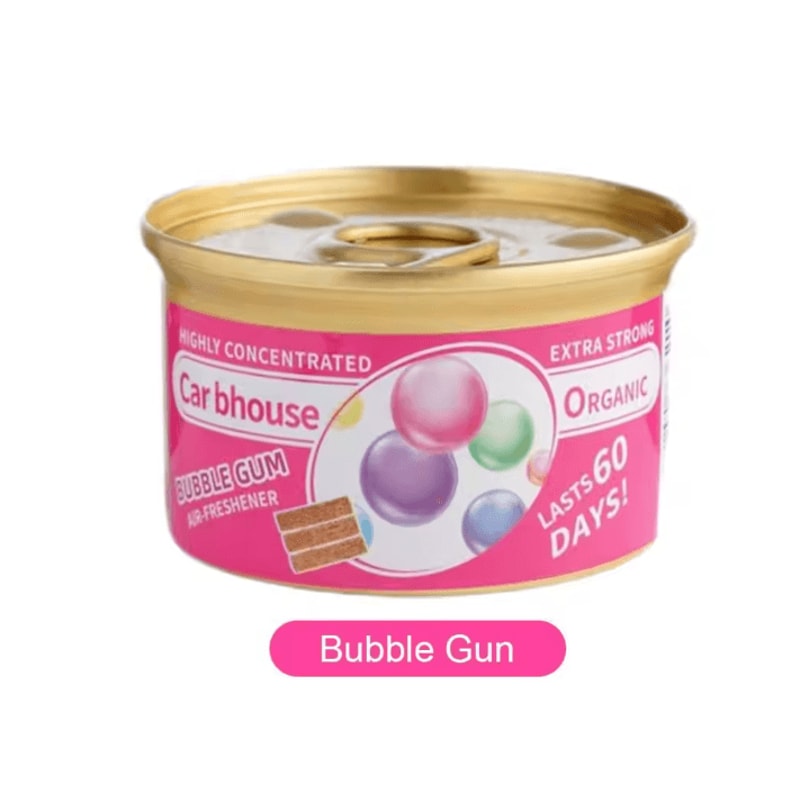BubbleFresh Car Air Freshener Bubble Gum Scent Odor Eliminator Can 6