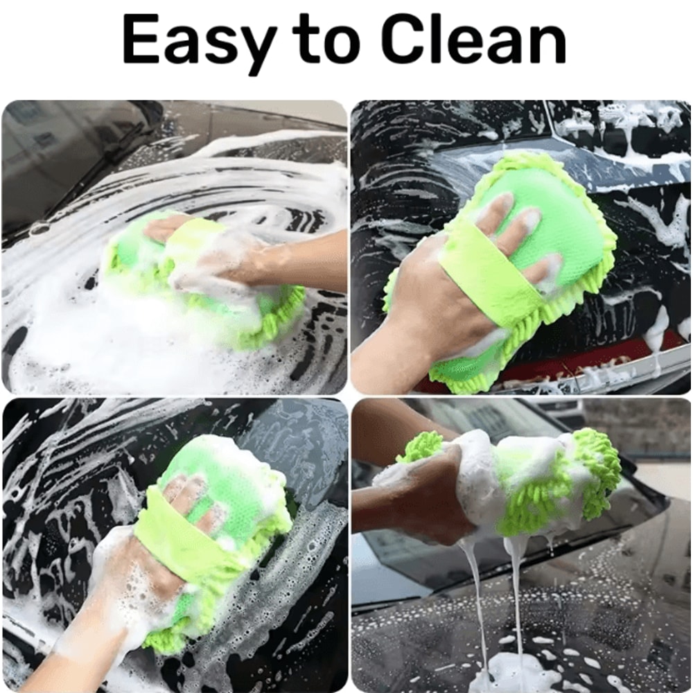 UltraSoft Microfiber Car Wash Sponge Detailing Glove And Cleaning Towel 3