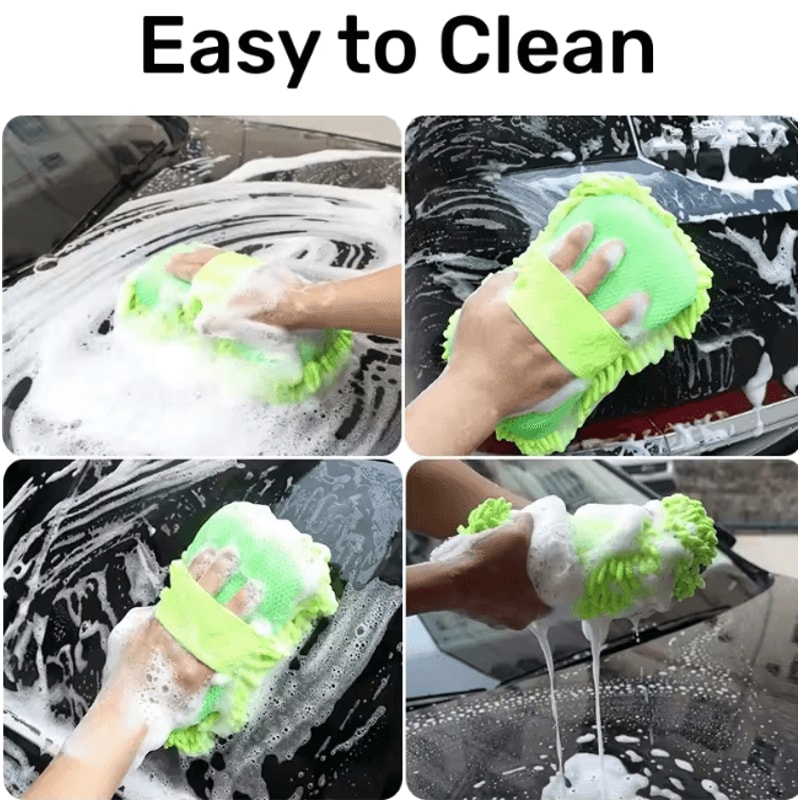UltraSoft Microfiber Car Wash Sponge Detailing Glove And Cleaning Towel 3