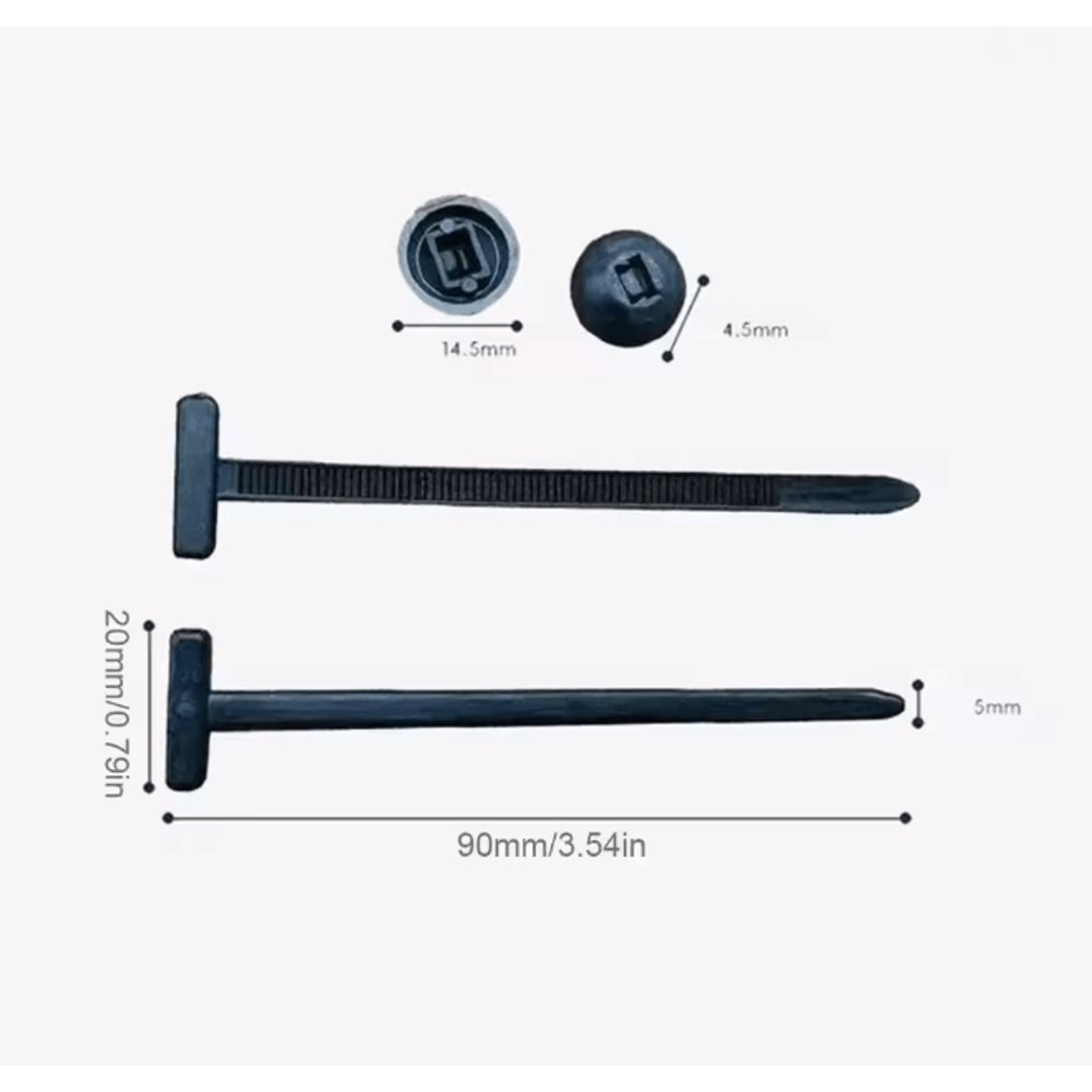 LockTough Heavy Duty Car Nylon Cable Tie Buckles Self Locking Fastener Set 3