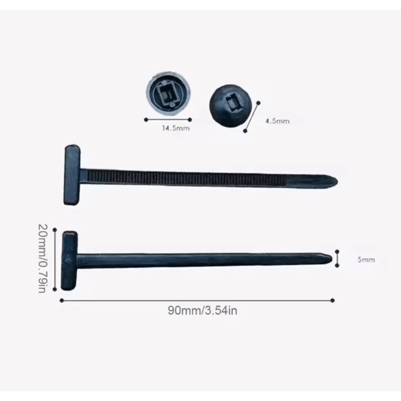 LockTough Heavy Duty Car Nylon Cable Tie Buckles Self Locking Fastener Set 3