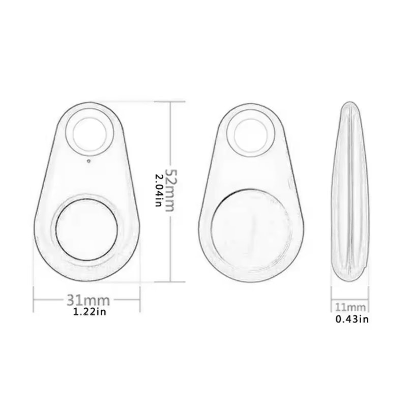 TrackEase Wireless Mini GPS Tracker Bluetooth Smart Tag Anti Lost Locator 3