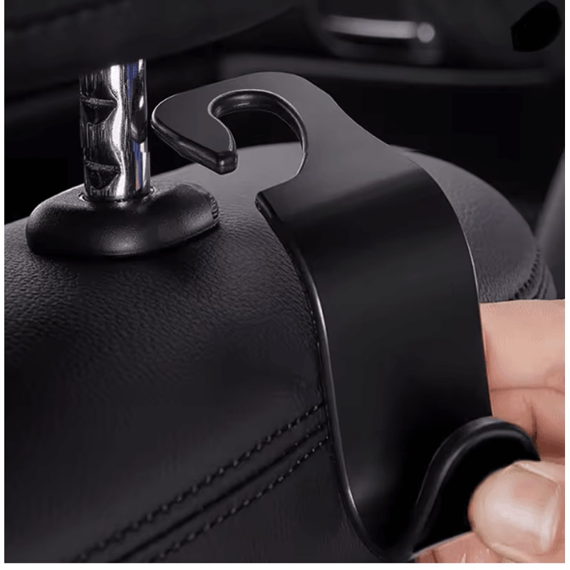 HangEase Car Headrest Hooks Seat Back Bag Organizer Clips 1