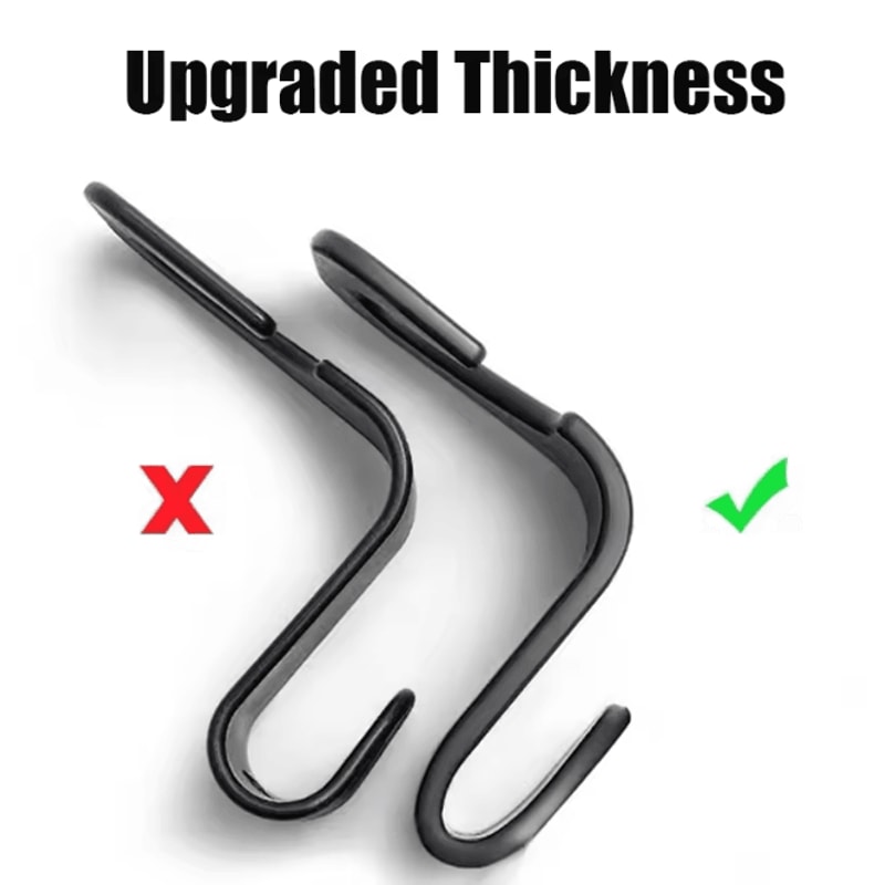 HangEase Car Headrest Hooks Seat Back Bag Organizer Clips 2