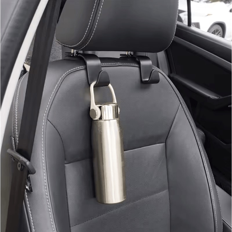 HangEase Car Headrest Hooks Seat Back Bag Organizer Clips 3