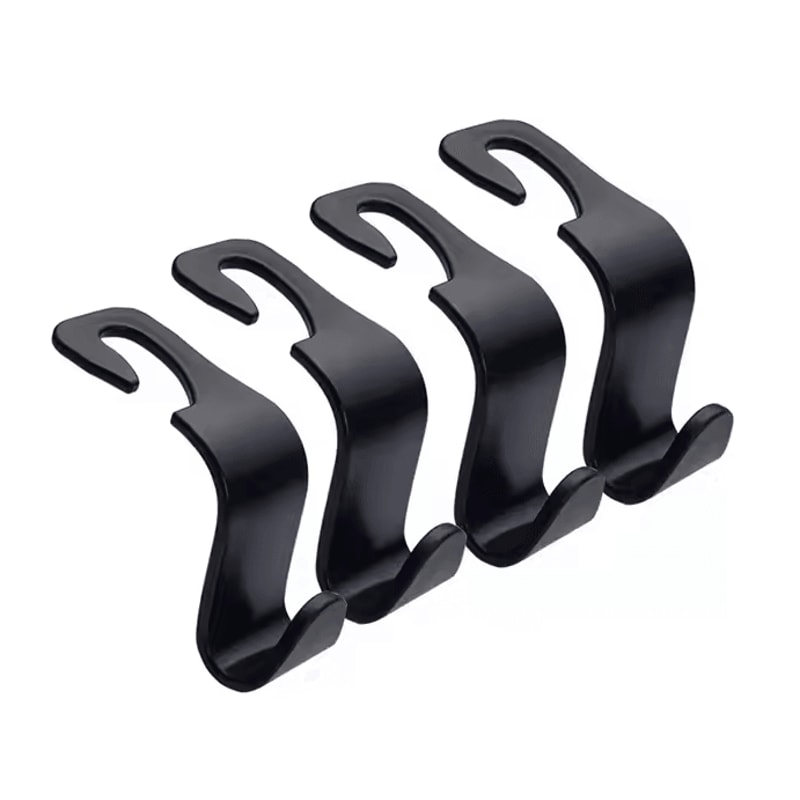 HangEase Car Headrest Hooks Seat Back Bag Organizer Clips 4