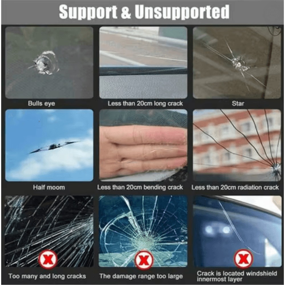 ClearSeal Windshield Glass Repair Resin Kit Auto Crack Fix Tool 1