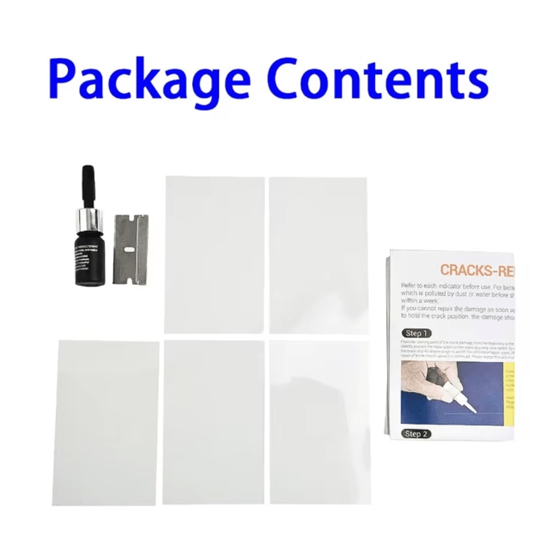 ClearSeal Windshield Glass Repair Resin Kit Auto Crack Fix Tool 2