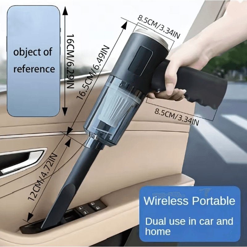 FlexClean 3 In 1 Cordless Car Vacuum Cleaner Suction And Blowing USB Rechargeable 3