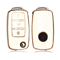 LuxGuard Leather TPU Car Key Case Full Cover For Volkswagen Keys 9