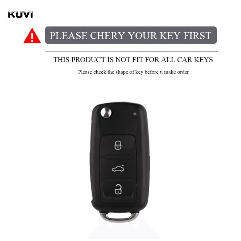 LuxGuard Leather TPU Car Key Case Full Cover For Volkswagen Keys 1