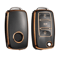 LuxGuard Leather TPU Car Key Case Full Cover For Volkswagen Keys 3