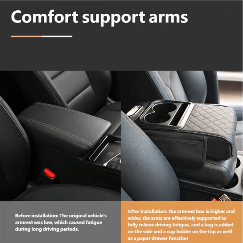 ComfortRest Car Center Console Armrest Cushion Memory Foam Elbow Support Pad 3