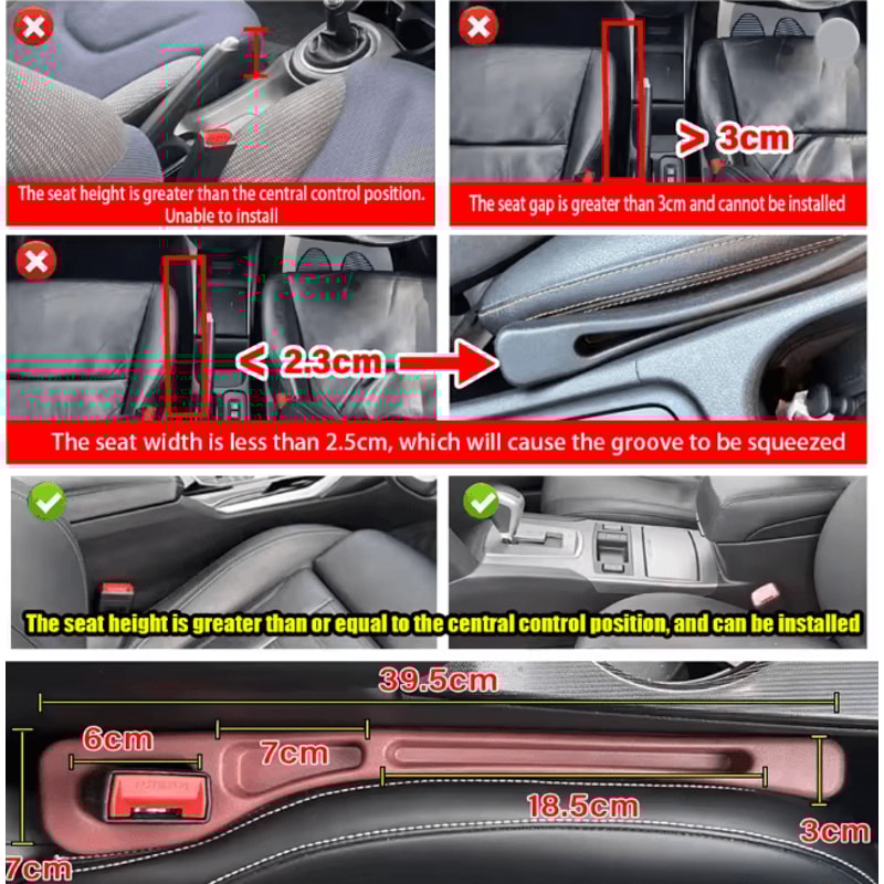 SeatGap Guard Car Seat Gap Filler Wallet And Phone Holder 1