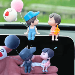 sweetride cute cartoon couple car dashboard ornament figurines
