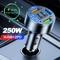 PowerDrive 250W Fast Charging Car Charger 5 Port USB C Adapter 0