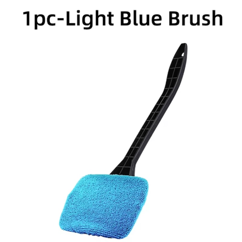 Windshield Cleaning Tool With Microfiber Pad Long Handle Car Window Cleaner 3