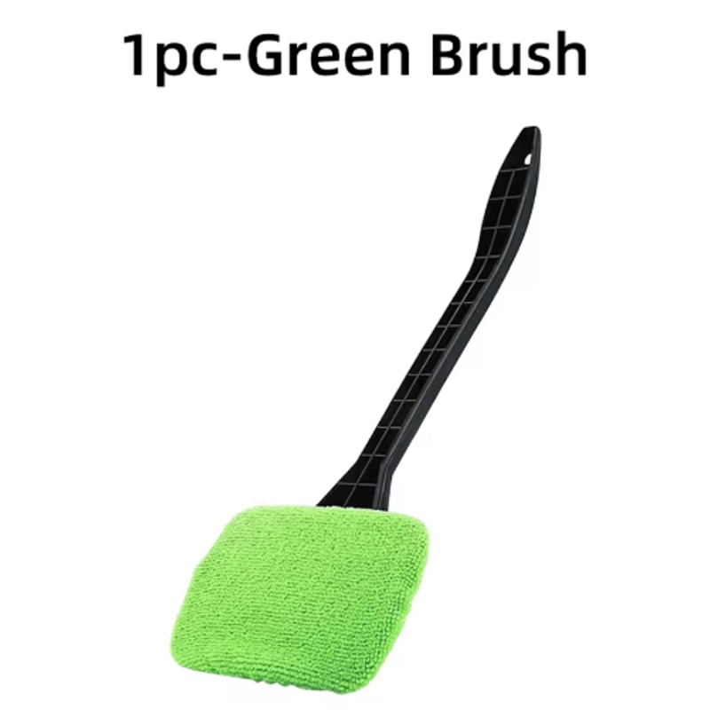 Windshield Cleaning Tool With Microfiber Pad Long Handle Car Window Cleaner 4