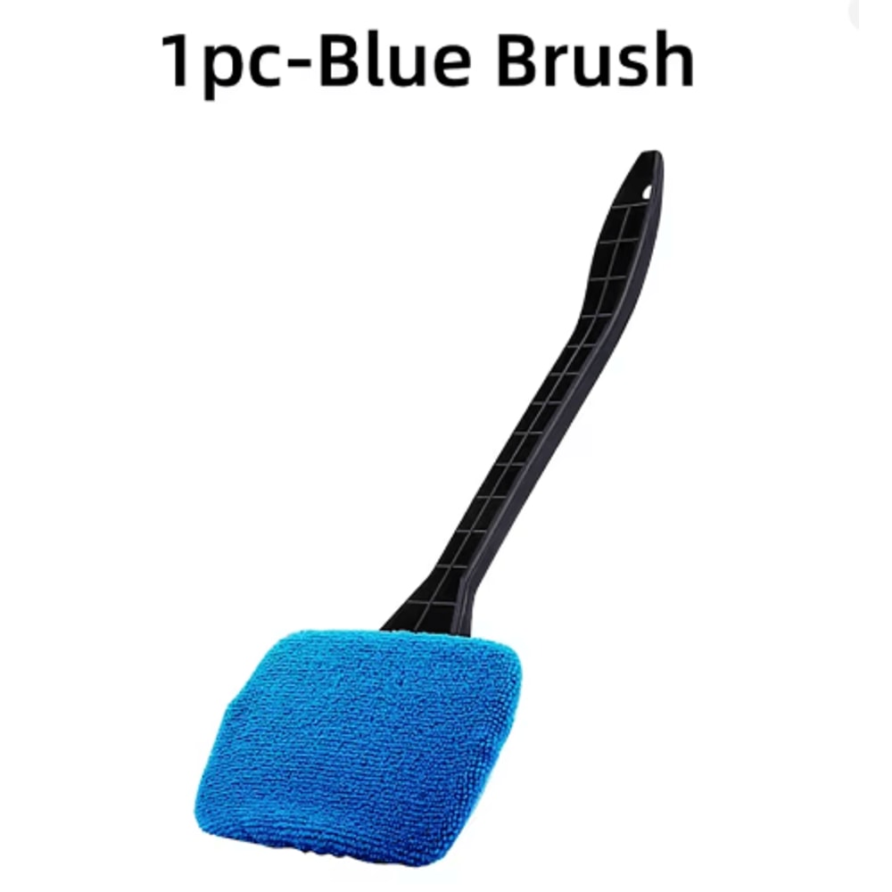 Windshield Cleaning Tool With Microfiber Pad Long Handle Car Window Cleaner 5