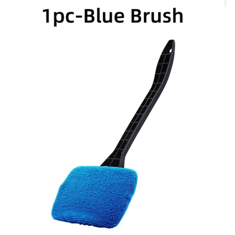 Windshield Cleaning Tool With Microfiber Pad Long Handle Car Window Cleaner 5