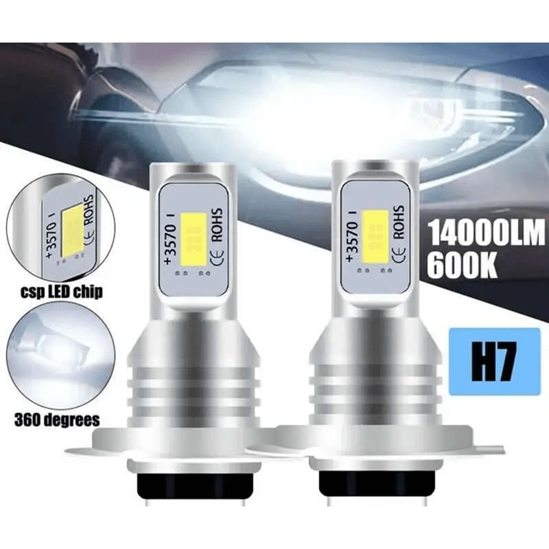 Super Bright LED Headlight Bulbs 6000K White Car Driving Lights 2 Pack 0