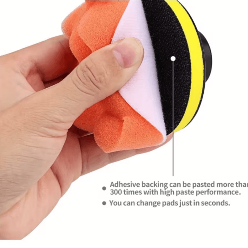 Car Buffing Pad Kit 11 Piece Foam And Wool Polishing Set 2