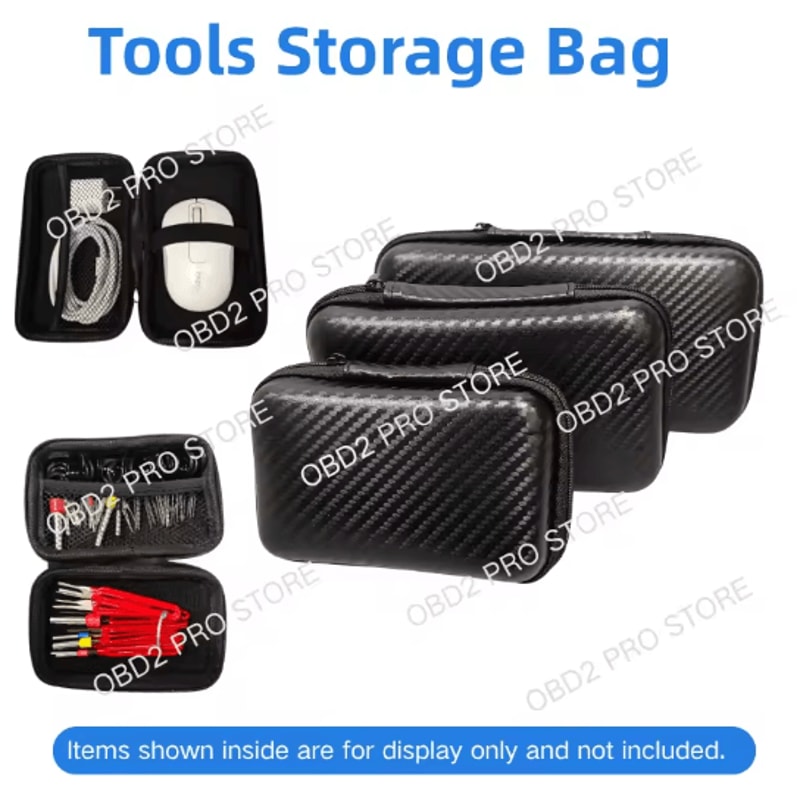 Car Repair Tool Storage Bag Carbon Fiber Organizer With Zipper 1