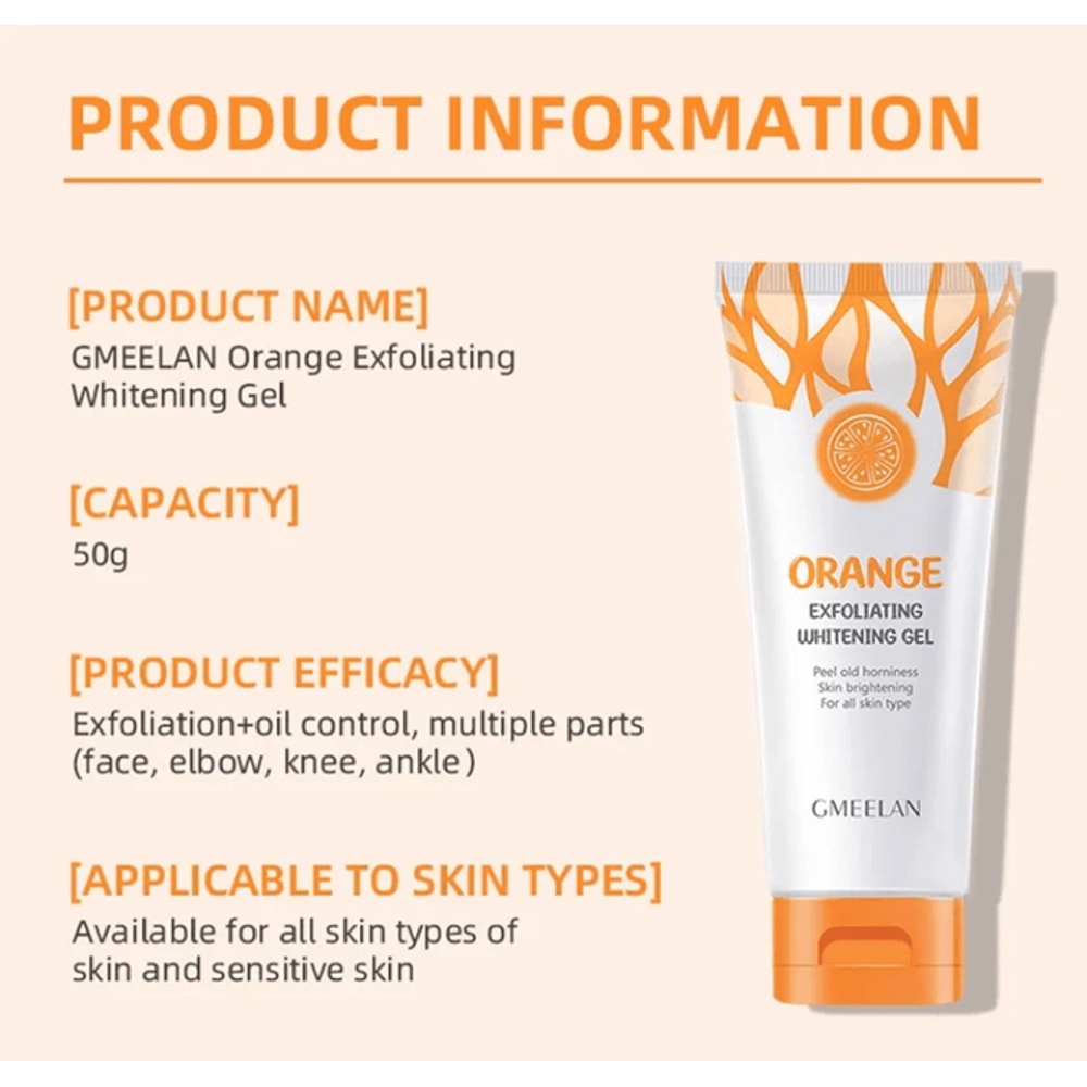 Orange Exfoliating Gel Dead Skin Remover Brightening Peel 3