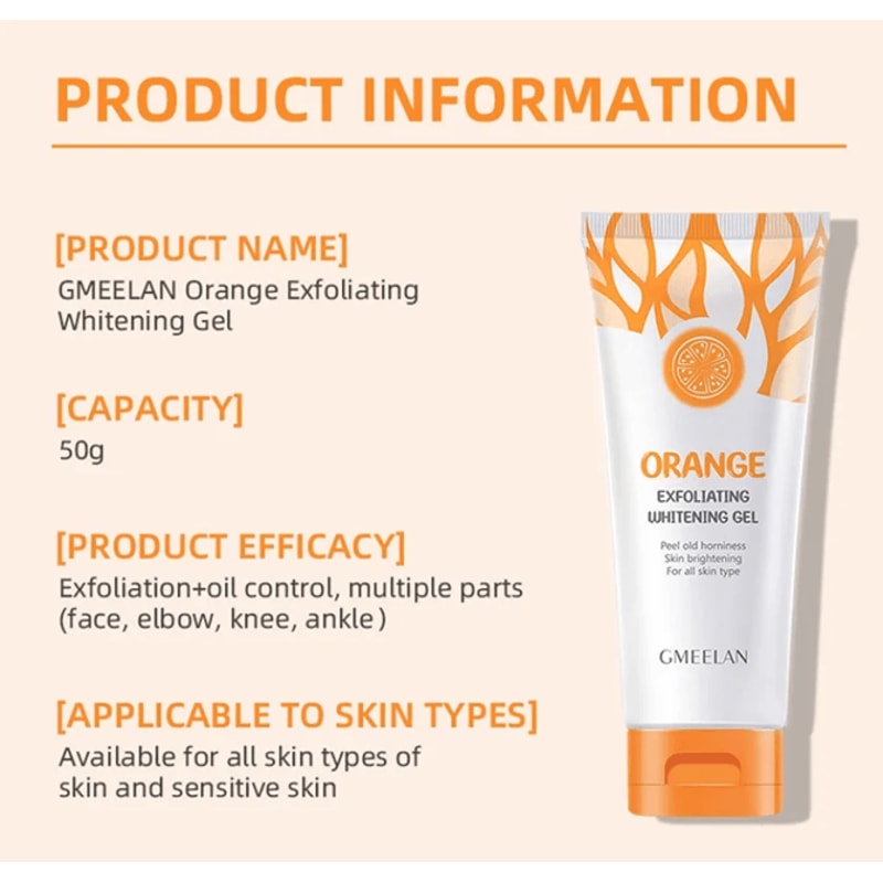 Orange Exfoliating Gel Dead Skin Remover Brightening Peel 3