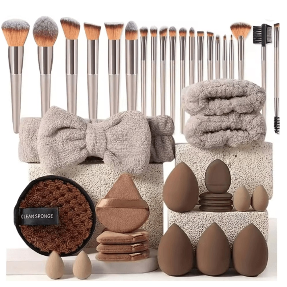 Makeup Sponge Set 33 Piece Beauty Blender Kit For Flawless Application 9