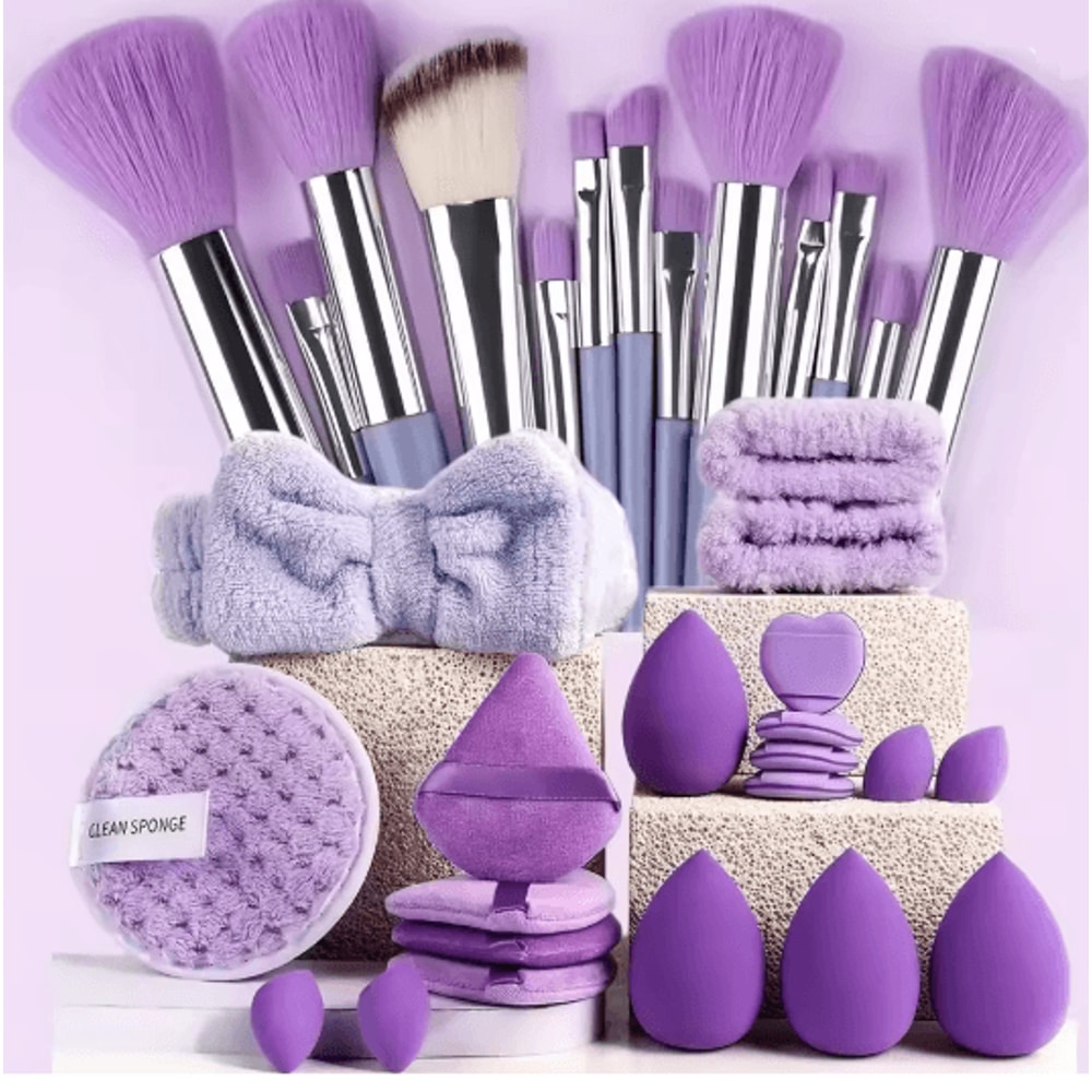 Makeup Sponge Set 33 Piece Beauty Blender Kit For Flawless Application 5