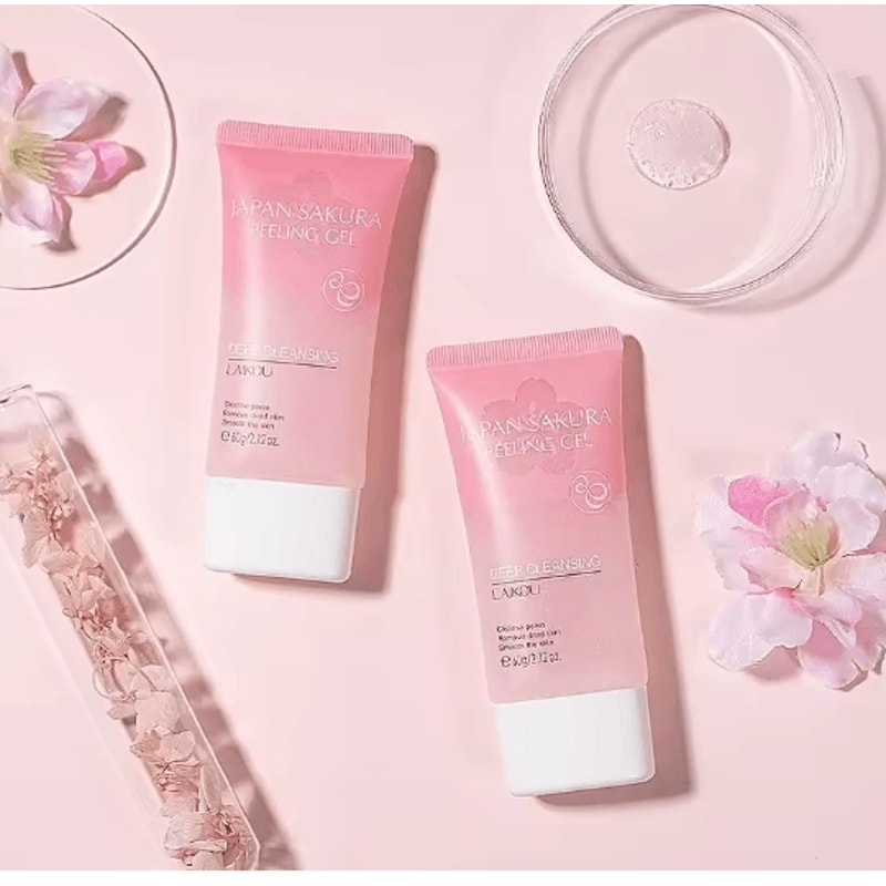 Sakura Peeling Gel Facial Exfoliating Cleanser Moisturizing Pore Care 0