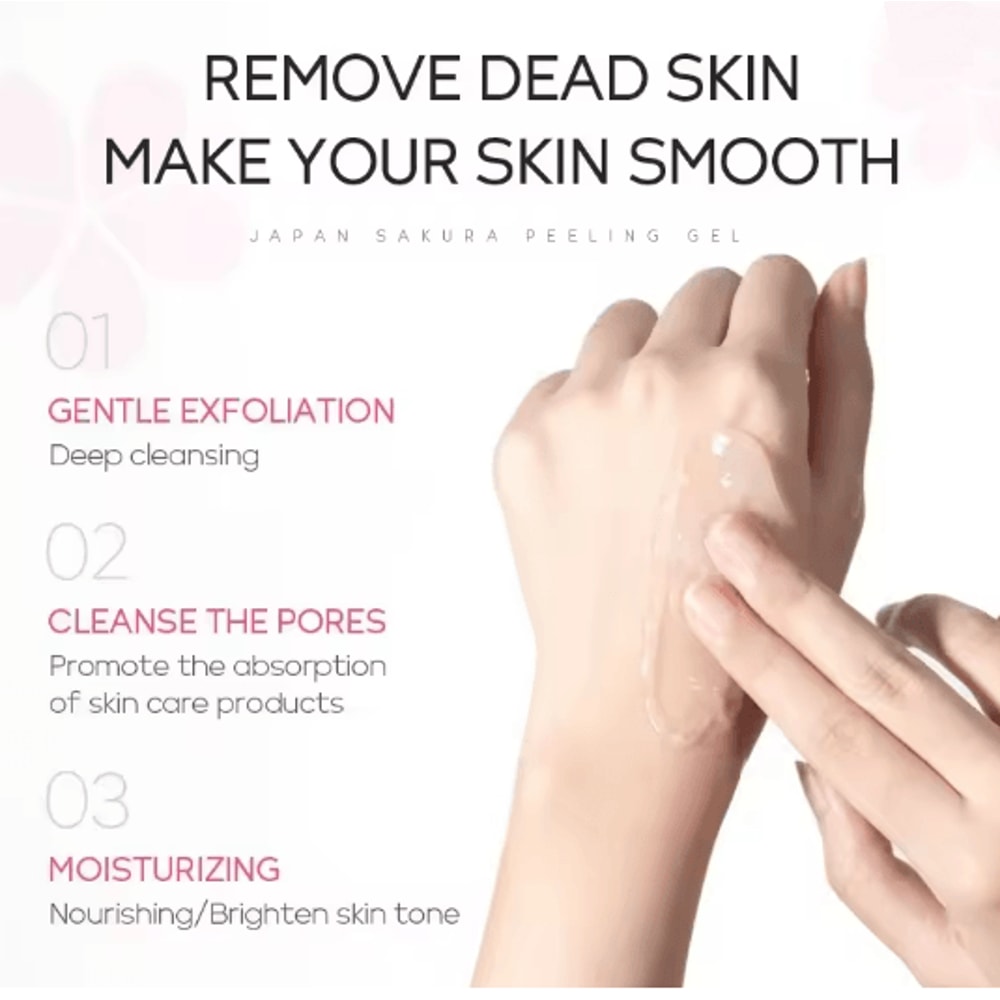 Sakura Peeling Gel Facial Exfoliating Cleanser Moisturizing Pore Care 1