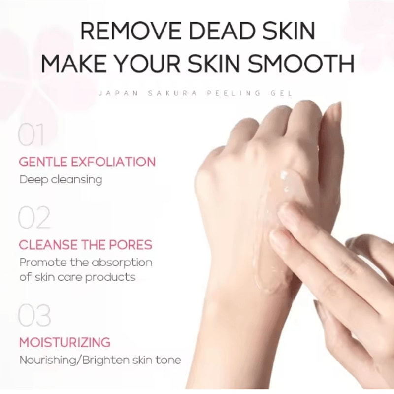 Sakura Peeling Gel Facial Exfoliating Cleanser Moisturizing Pore Care 1