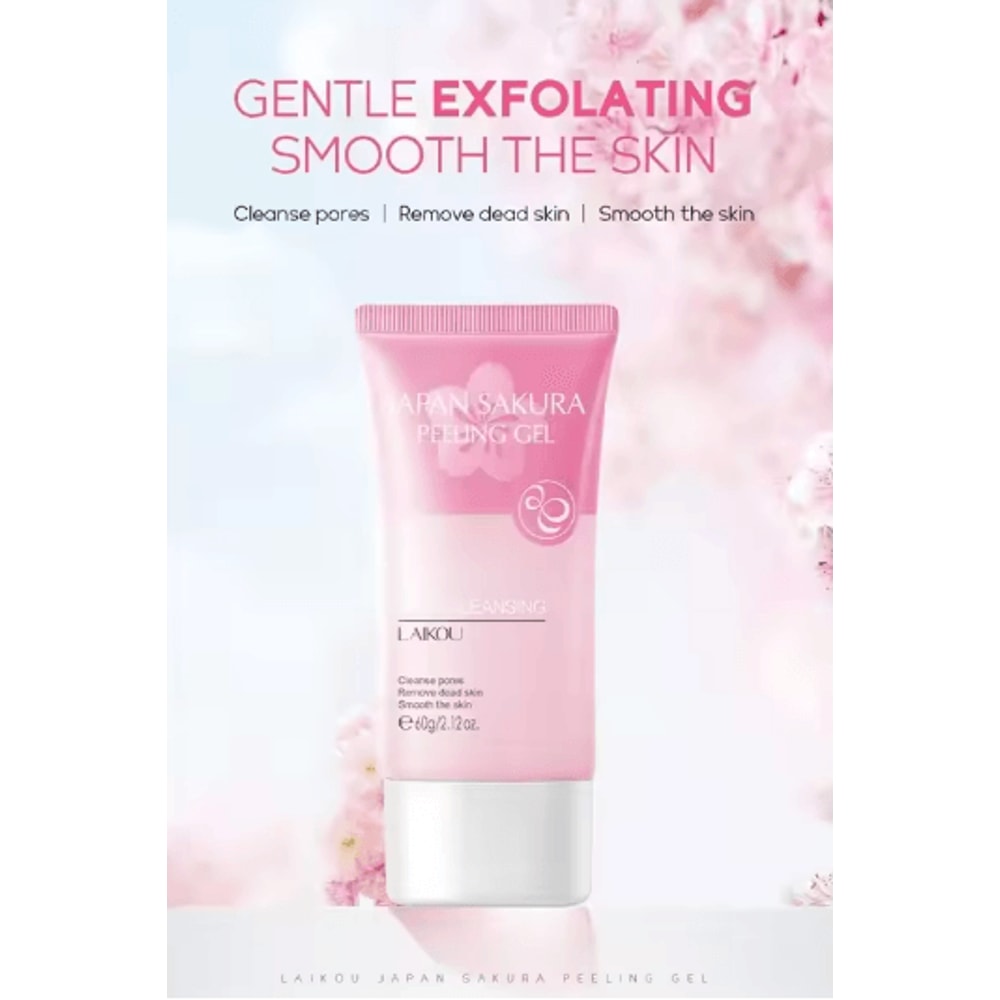 Sakura Peeling Gel Facial Exfoliating Cleanser Moisturizing Pore Care 4
