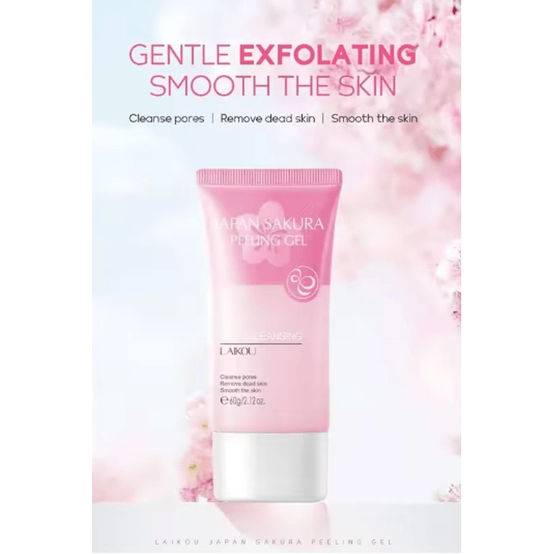 Sakura Peeling Gel Facial Exfoliating Cleanser Moisturizing Pore Care 4