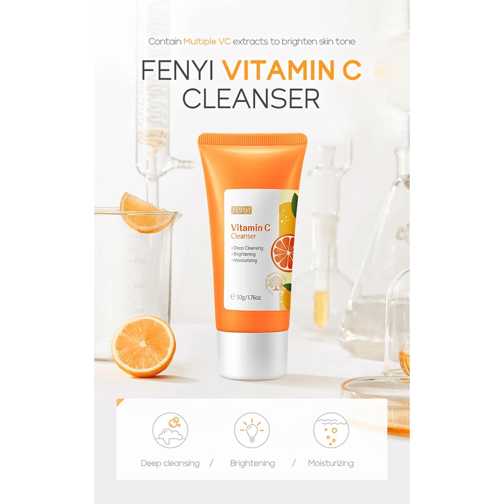 Vitamin C Facial Cleanser Deep Cleansing Brightening Face Wash 0