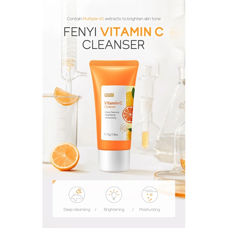 Vitamin C Facial Cleanser Deep Cleansing Brightening Face Wash 0